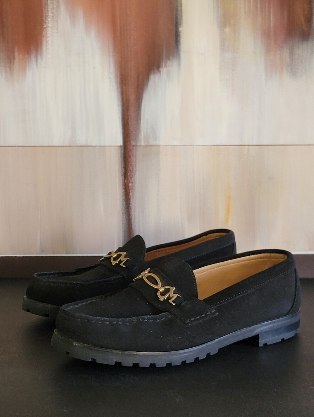 Bruno Magli Womens Black Leather Loafers Sz 39 US 8.5